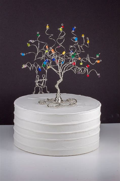 Same Sex Wedding Cake Topper Custom Wire Tree Sculpture With Etsy