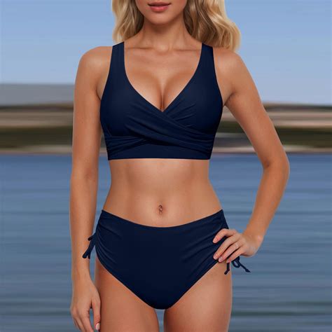 Cuozvetk Women High Waisted Bikini Sexy Push Up Two Piece Swimsuits Vintage Swimsuit Two Piece