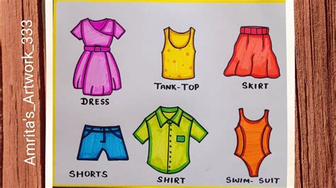 Summer Season Clothes How To Draw Summer Clothes Step By Step Youtube