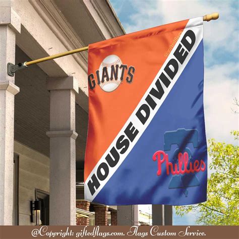 San Francisco Giants Vs Philadelphia Phillies House Divided Flag