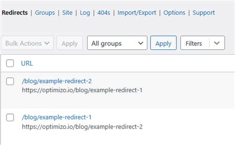 fix redirect chains  loops optimizo