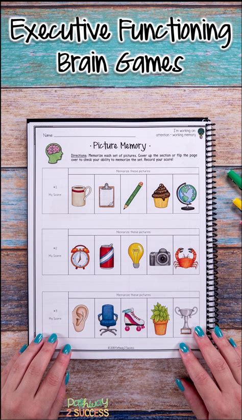 Printable Executive Functioning Activity Worksheets