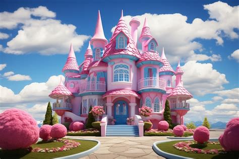 Premium AI Image | barbie doll dream house pink cute vibrant colors ...