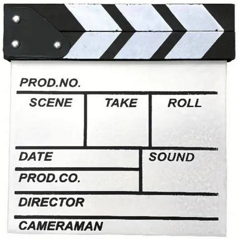 Classic Wooden Film Video Clapper Board White