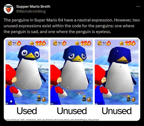 Penguin Expressions Super Mario 64 Know Your Meme