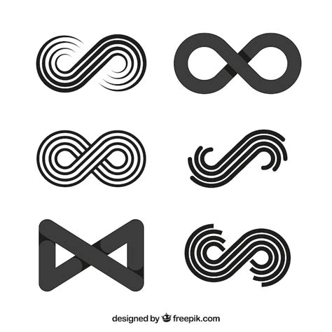 Premium Vector Infinity Symbol Collection In Black Color