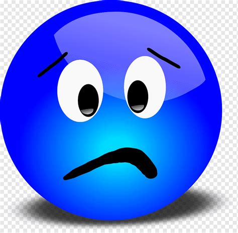 Smiley Emoticon Distress Smiley Blue Smiley Cartoon Png Pngwing