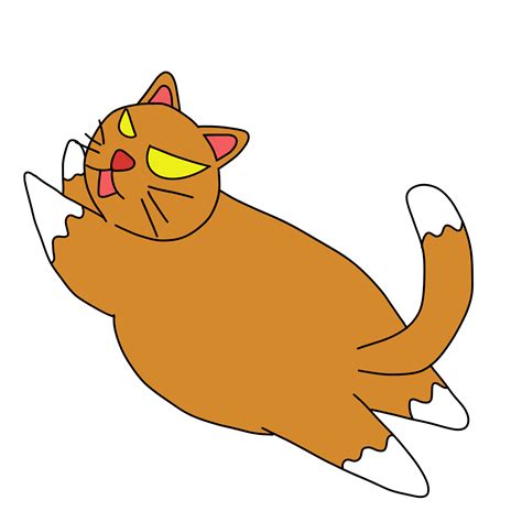 Orange Cat Jump 26850199 Png