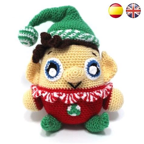 Patrón Amigurumi Duende Navideño Sueños Blanditos