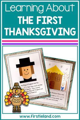 The First Thanksgiving Activities for Kindergarten and First Grade