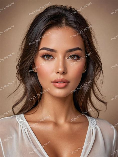 Brunette Latina Model Hispanic Woman Headshot Female Cover Model Woman Portrait Mockup