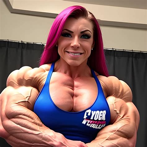 25 Year Old Hyper Muscle Woman Female Bodybuilder Sexual Touch