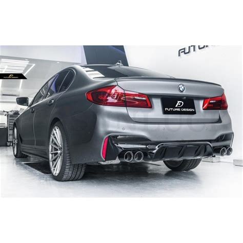 BMW 5シリーズ G30 G31 セダン ツーリング Mスポーツ用 F90 M5ルック ディフューザー リアバンパー パフォーマンス M