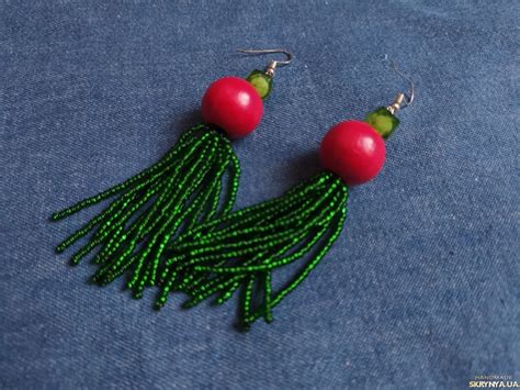 Купити Сережки зелені | Skrynya.ua