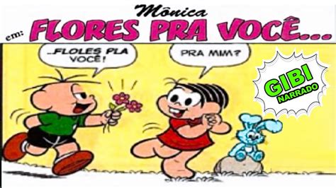 M Nica E Cebolinha Em Flores Pra Voc Turma Da M Nica Mimi E Bibi