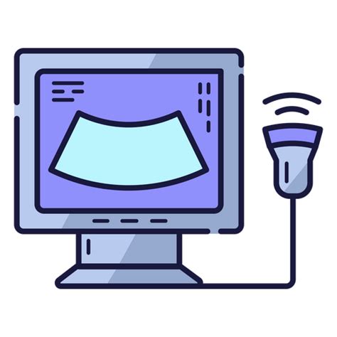 Diseño PNG Y SVG De Ícono De Una Computadora Con Un Monitor Conectado