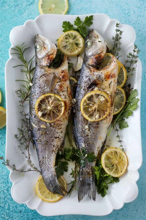 Italian Baked Whole Branzino Fish Recipe
