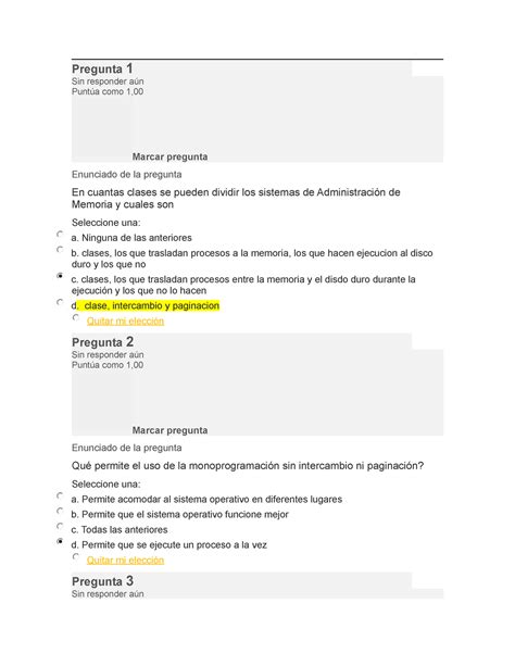Evaluacion unidad 3 - ddddd - Pregunta 1 Sin responder aún Puntúa como