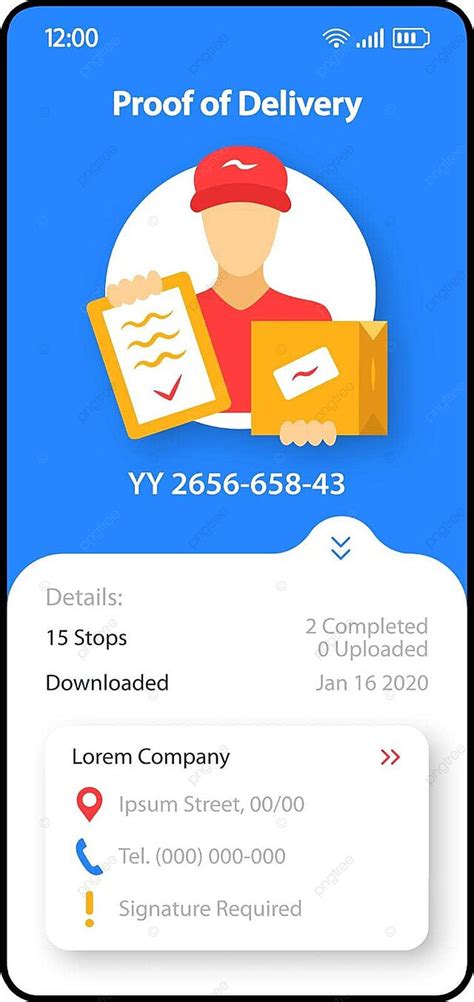 Delivery App Interface Design With Parcel Transportation White Ui