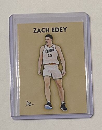 Zach Edey Limited Edition Artist Signed Purdue Boilermakers Rookie Card