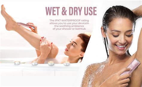 Amazon Women Electric Shaver Dual Head Bikini Trimmer For Women IPX7 Waterproof Wet Dry