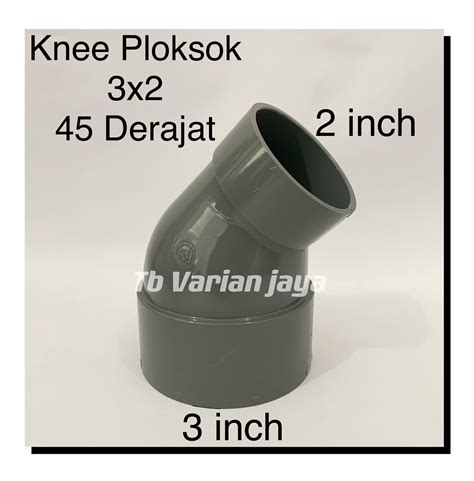 Elbow 45 Derajat Knee 3 X 2 Inch D Keni Sambungan L Knie 3x2 Inci 45