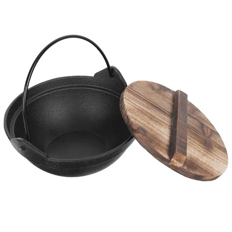 Chngto Single Japanese Hot Iron Pot Shabu Nabe Pan For Serving Sukiyaki And Cooking Paella