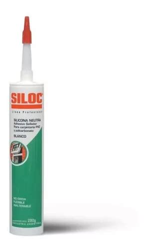 Silicona Neutra Siloc Negro Metales O Blanco Carpintera Pvc