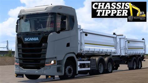 ETS2 1 46 ADDON SCANIA P G R S TIPPER CHASSI TRAILER