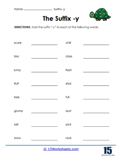 Suffix Y Worksheets 15 Worksheets Library