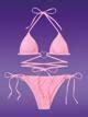 Romwe Gemini Heart Ring Linked Triangle Bikini Swimsuit Shein Usa