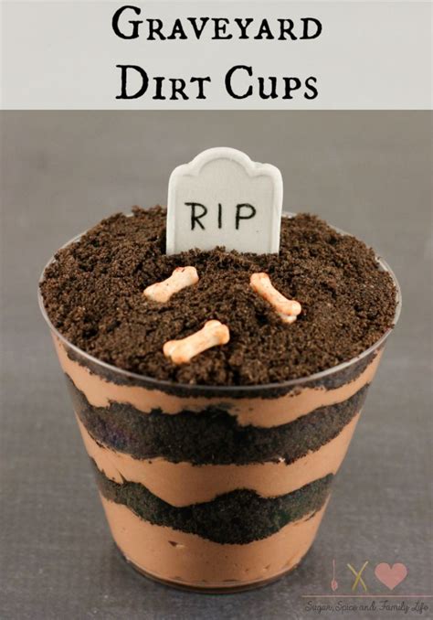 Graveyard Dirt Cups Halloween Food Desserts Dirt Cake Halloween