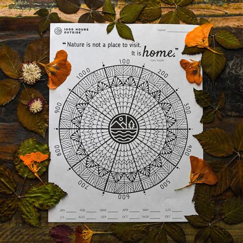 1000 Hours Outside Printable Tracker -Free Printable Calendars for