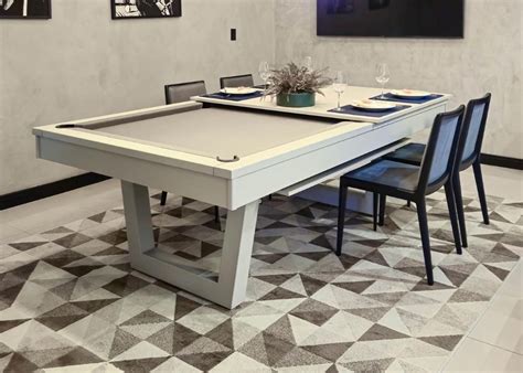 Mesa De Sinuca Bilhar Tampo De Jantar Cor Nude X