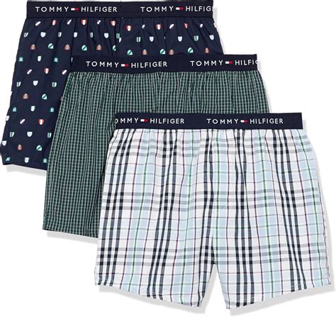 Tommy Hilfiger Cotton Classics Slim Woven Boxer Pack De 3 Bóxer Para