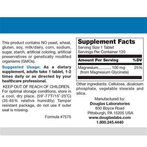 Magnesium Glycinate 100mg | personalpower