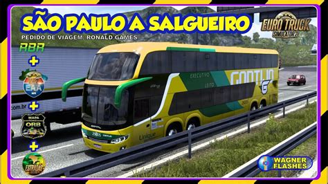 ETS2 MOD BUS DE SÃO PAULO A SALGUEIRO NOS MAPAS RBR EAA ORB ERB