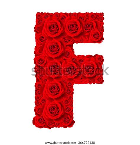 Rose Alphabet Set Alphabet Capital Letter Stock Photo 366722138