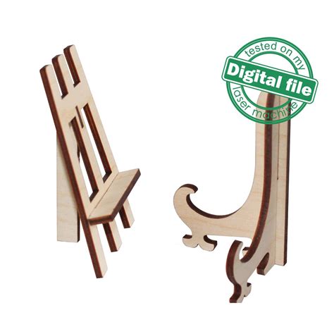 Svg Dxf Pdf Laser Cut Files Mini Easel Stand For Tiered Tray Decor