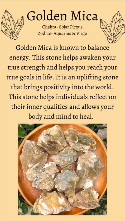 Golden Mica Meanings And Crystal Properties Artofit