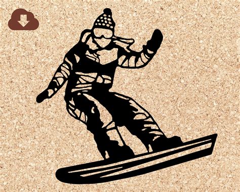 Female Snowboarder Girl Snowboarding Tricks SVG Cricut | Etsy