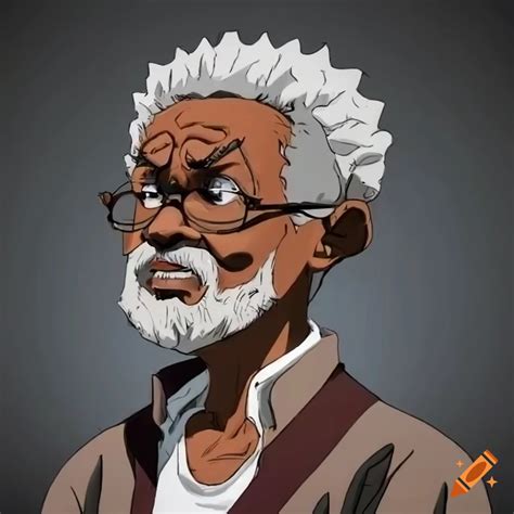 Side View Of An Elderly Man With Grey Hair And Glasses In A Boondocks