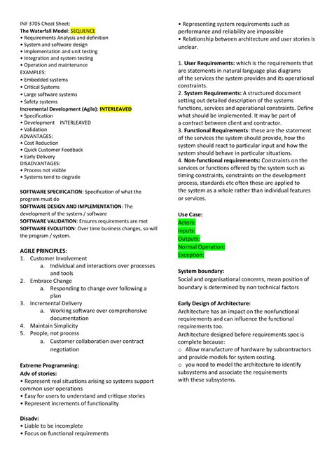 INF 3705 Cheat Sheet Warning TT Undefined Function 32 Warning TT