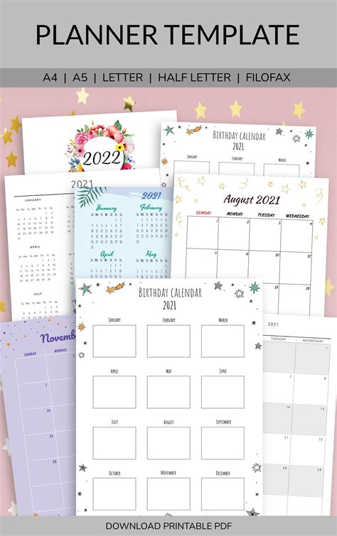 This Month Calendar Template Helps You To Plan New Year It Is Pretty