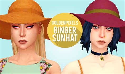 Ginger Sun Hat ♡ A Recolour Of The Base Game Sunhat Comes In Solids