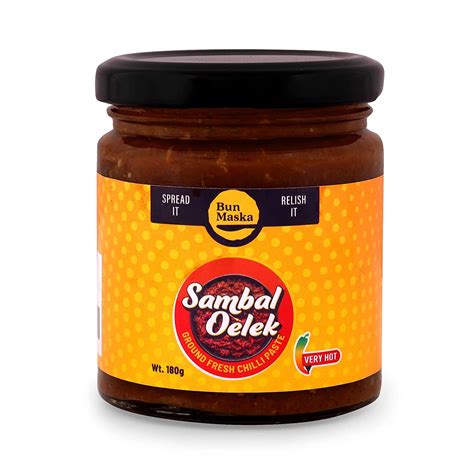 Bun Maska Sambal Oelek Sauce Spicy Indonesian Chilli Paste Made