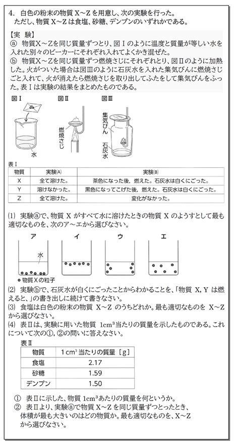 令和3年度第3回実力テスト用問題【理科】中学3年生 赤城 ︎