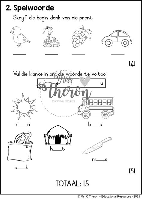 Grade 2 Term 1 Afrikaans Falbaseline Assessment • Teacha