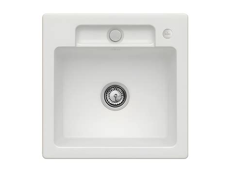 Evier 1 Bac VILLEROY ET BOCH Siluet 50 S Steam CeramicPlus Avec Vidage