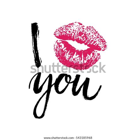 Hand Written Love You Phrase Vector Stock Vector Royalty Free